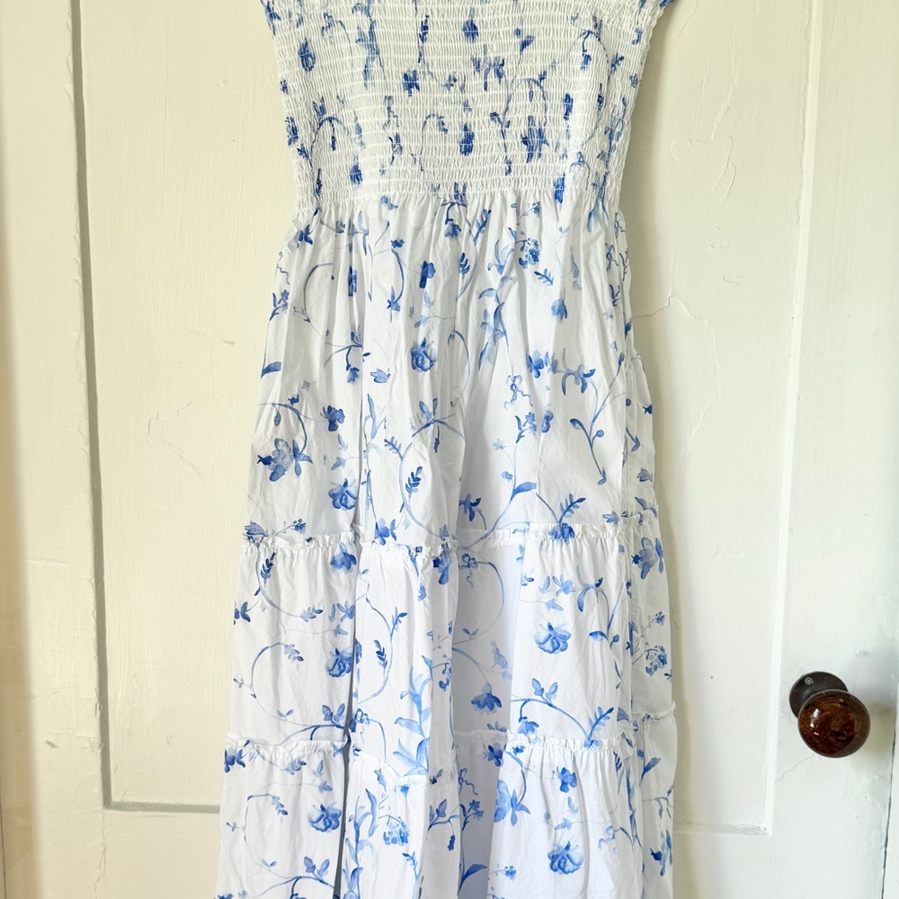 Hill House Ellie White and Blue floral